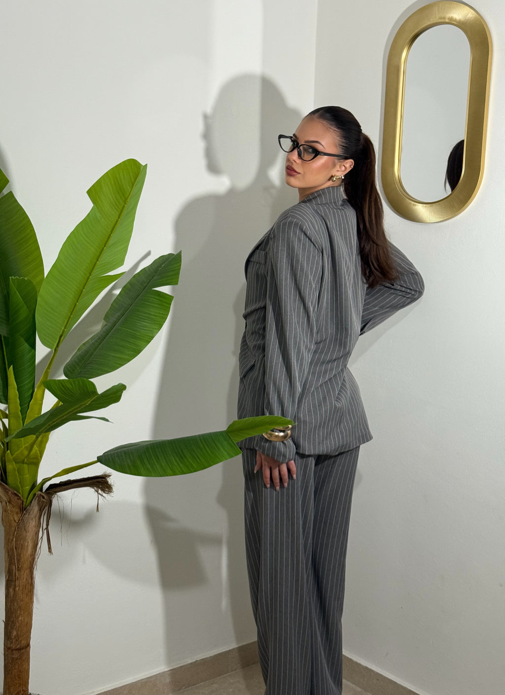 Tailleur Gessato Grey